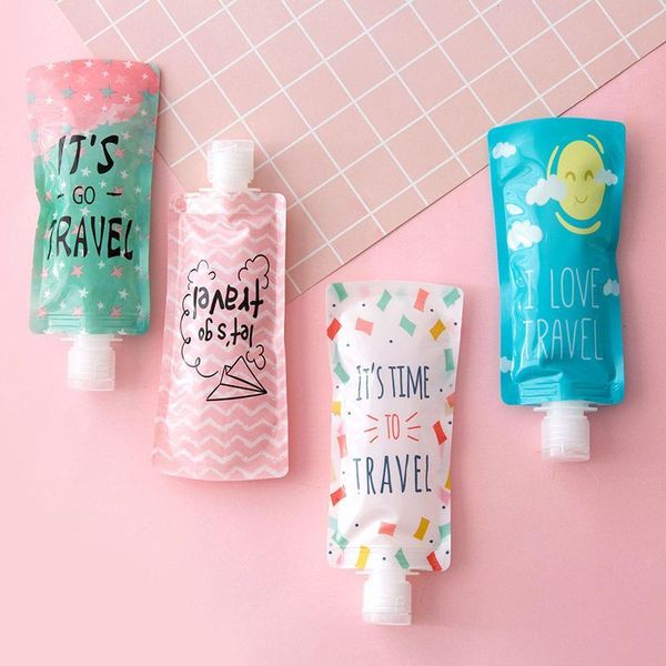 

travel bottle 25ml 90ml cosmetic filling pet + pe bag portable packing bag hand sanitizer shampoo makeup fluid sub bottle packaging bottle