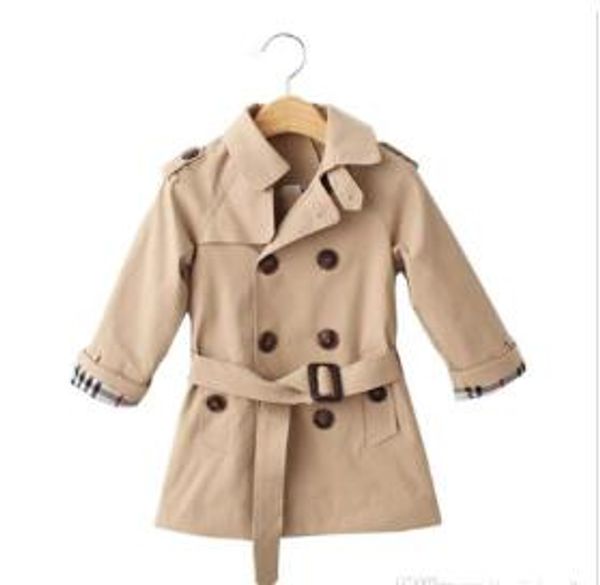 Ragazze Trench Cappotti Doppio Petto Giacche Per Ragazze Abbigliamento Top Bambini Giacca A Vento Primavera Autunno Capispalla per Ragazzi WY232