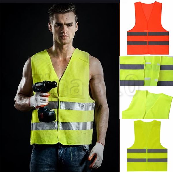 

new reflective vest outdoor warning reflective parade vests visibility working traffic vest yellow safety clothing party favor 4781