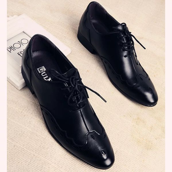 

british sharp tide men small shoes korean fashion men black business casual shoes youth hair stylist shoes
