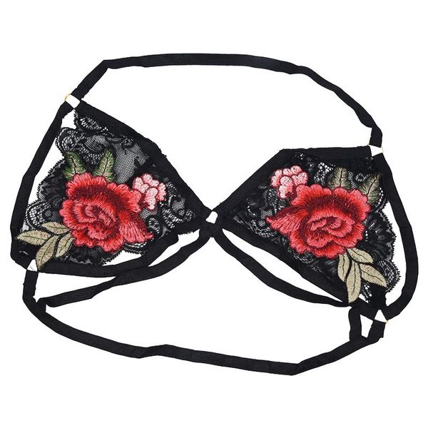 

women bandage lingerie cupless body harness goth crop underwear body harness wear cage bra, Red;black