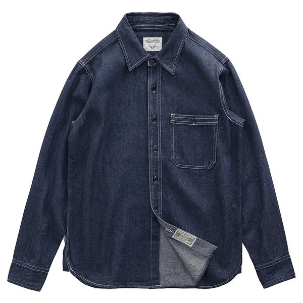 

vintage male retro mens casual shirts cotton jeans printed shirt men long sleeve denim man autumn shirts slim men blouse ii50cs, White;black