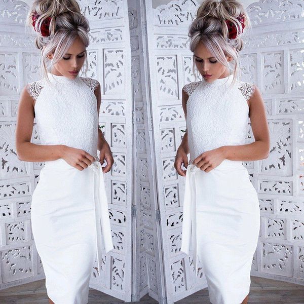 

new women lace bowknot ruffles party dress elegant summer ladies short knee length white ukraine dress vestido feminino, Black;gray