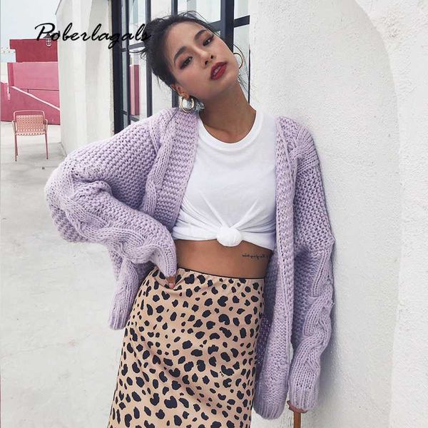 

осень зима пальто свитер кардиган дикой толстой палкой иглы твист свободный трикотажный ленивый кардиган женский жакет свитер, White