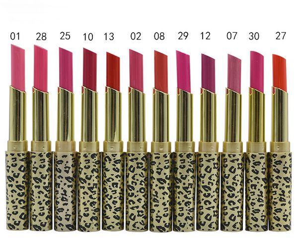 

new makeup leopard lipstick 12 color description shine lustre lipstick pen soft and smooth nutritious lip color