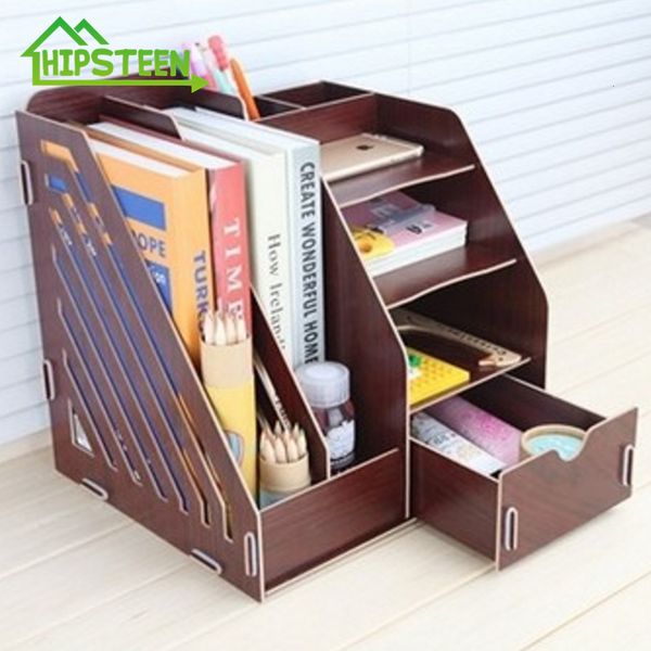 Compre Escritório Diversos Madeira Desk Organizer Com Gaveta Madeira Desk Organizer Com Gaveta