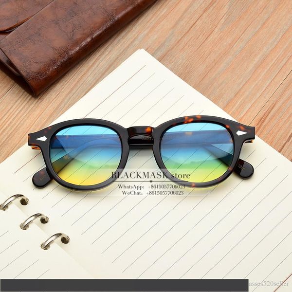 

jackjad moscot new fashion johnny depp lemtosh style round sunglasses tint ocean lens brand design party show sun glasses oculos de sol, White;black