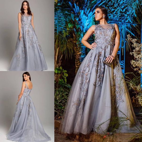 

2019 великолепные вечерние платья jewel шеи без рукавов кружева аппликации бисероплетение партии pageant платья арабские знаменитости платье, Black;red