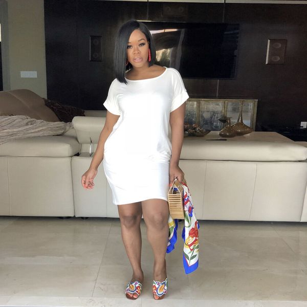 

womens designer fashion dressround neck loose casual dress women, Black;gray