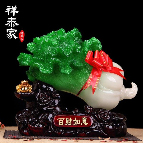 

lucky jade cabbage decoration wine cabinet home living room decoration furnishings opening gifts for office crafts