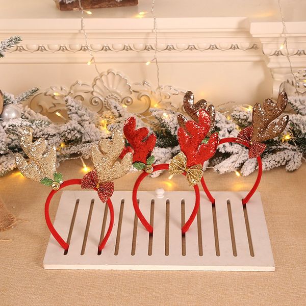 

christmas decorations antlers head buckle loose powder long antler children's holiday show christmas headband