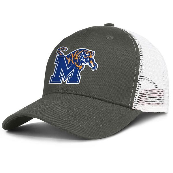 

memphis tigers basketball logo for men and women adjustable trucker meshcap custom blank personalized baseballhats core smoke gay, Blue;gray