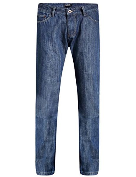 

sslr men's regular fit straight leg thermal heavy fleece lined denim jean, Blue