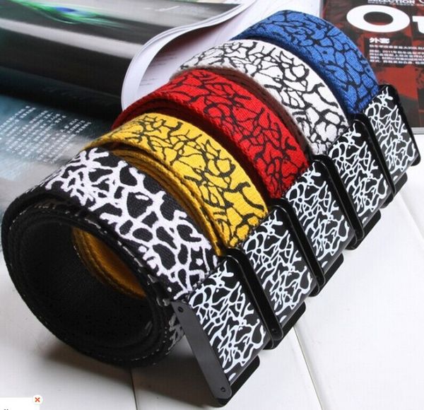 

street dance graffiti trend leisure men and women wear lovers canvas belt cool punk casual belts for women, Black;brown
