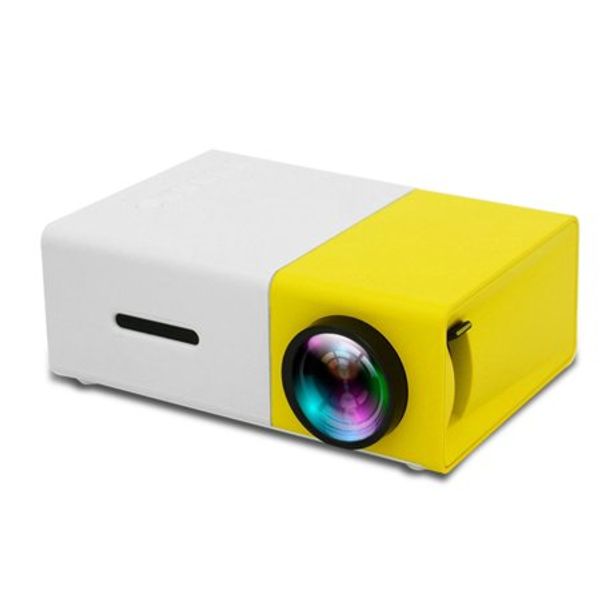 

YG300 LED Мини домашний проектор HD 1080P HDMI USB-проектор Медиа-плеер, желто-белый светодио