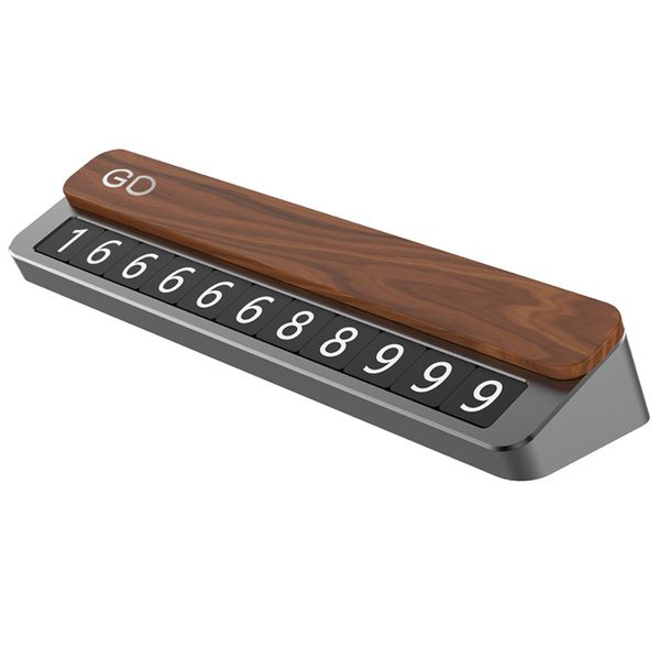 

car temporary parking card aluminum alloy slide-type structure switch display and hide parking card #lr25