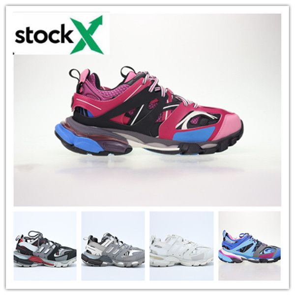 

2020 release track 3.0 gomma maille running shoes men track 3m triples running shoes outdoor jogging designer shoes sneakers 36-45, Black