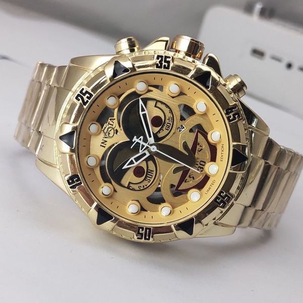 

2020 Новый Мужчины моды INVICTA часы дизайнера Мужские часы Face Форма Золотой набор из н