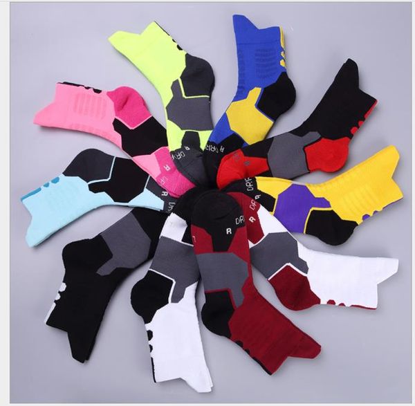

elite basketball socks, men and women breathable sweat-absorbing sports socks, thicker anti-friction socks, Black