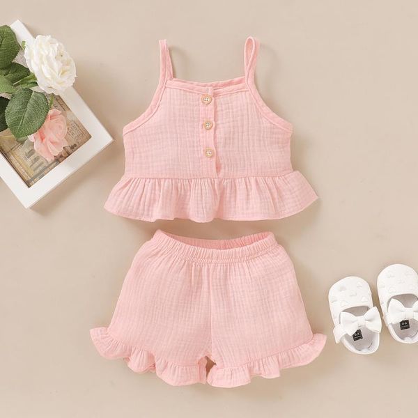 

2020 baby summer clothing новорожденные дети baby boy girl clothes хлопчатобумажные топы+шорты брюки твердые 2шт с коротким рукавом наряды н, White