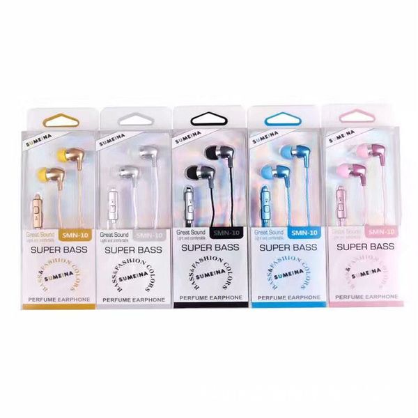 

3.5mm earphone headsets with mic super bass earbuds wired sport headphone for android smartphones with retail box