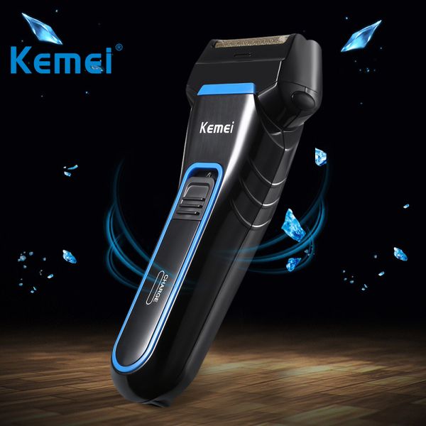 

kemei rechargeable beard shaver men twin blade razor trimmer male 100-240v 60min professional shaving clippers
