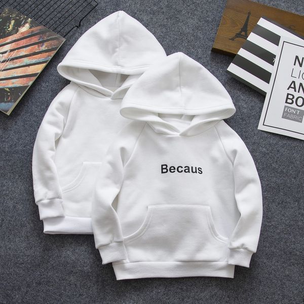 

spring children boys white sweatshirts kids pure color hoodies cotton girl pullover single layer outerwear clothes 1-17 yrs, Black