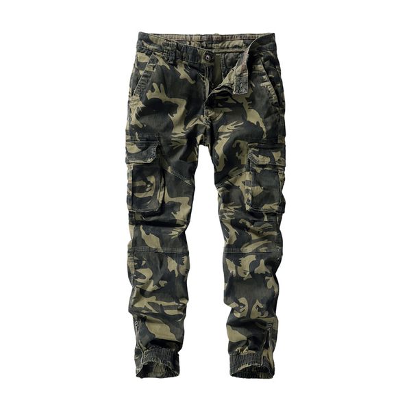 

autumn men's pants casual camouflage print overalls fashion loose zipper fly pants plus size 3 colors wholesale, Black