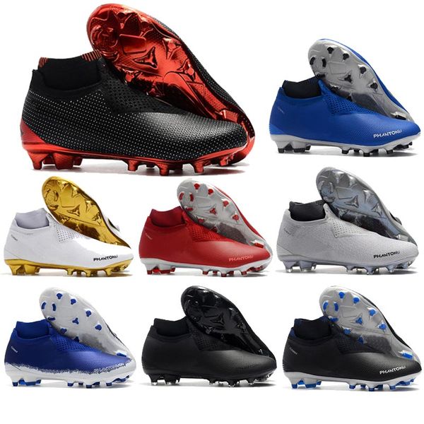 

new phantom vision elite df fg soccer cleats for men soccer shoes mens socks laceless phantom vsn high ankle football boots size 39-45