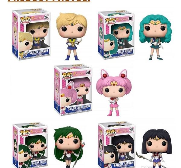 

2020 funko pop sailor moon uranus moon neptune pluto saturn action figures pvc model boy girl toys selling