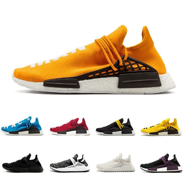 

fashion red human race hu trail pharrell williams men running shoes nerd black cream mens trainer women designer sports runner sneakers