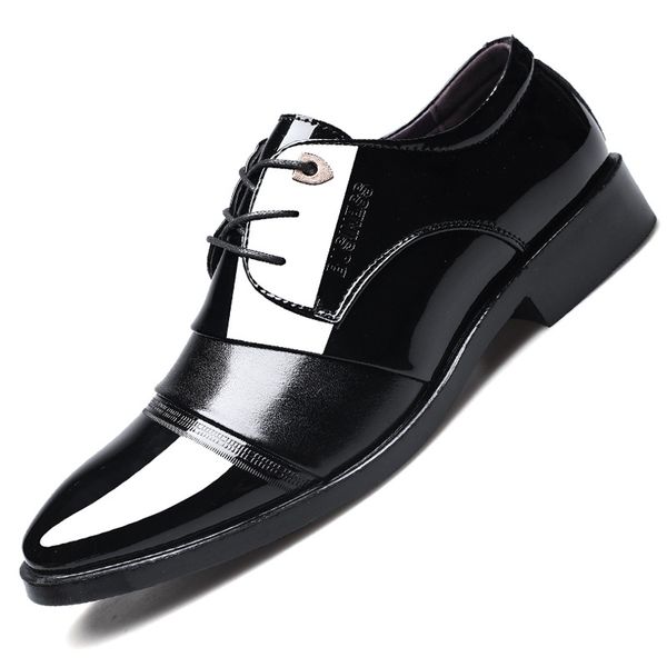 

new shoes men dress business shoe flat lace up casual shoe plus size 38-48 ne022, Black