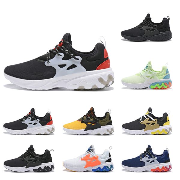 

orignal реагируют presto кроссовки высокого качества кроссовки мужские женщины дышащий черный желтый psychedelic lava мода спортивный тренер