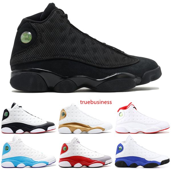 

black cat 13 13s mens basketball shoes atmosphere grey black cat clot cap and gown playoff flint chicago trainer sports sneakers 7-13