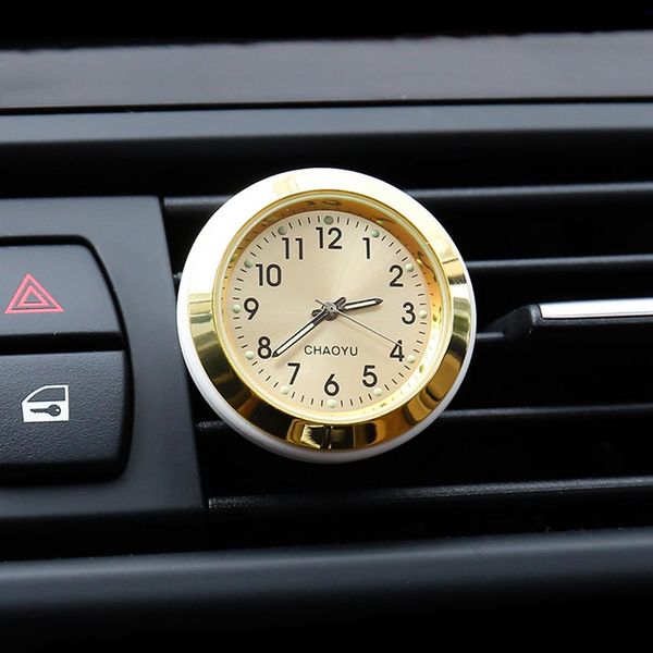 

car air vent mount quartz clock aroma perfume clip air freshener decoration