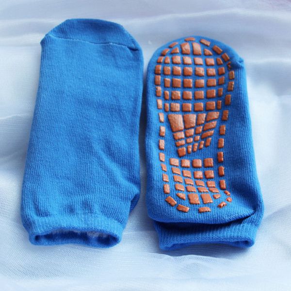 

wholesale-men & women & child trampoline socks pvc rubber bottom anti-slip yoga socks cotton elasticity protection foot 20 pairs / pack, Black