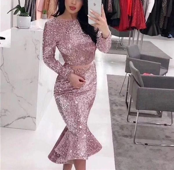 

высокое качество блестками bodycon платье знаменитости элегантный русалка ночной клуб мода старинные партии с длинным рукавом зимние платья, Black;gray