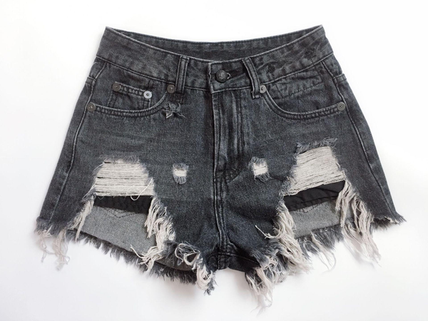 

king tie dyed zipper denim shorts woman 2020 summer high waist personality perforated pants woman size m-xl awr84d7c7#, White;black