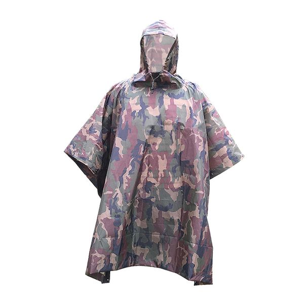 

waterproof rain poncho, multifunction outdoor camouflage raincoat, for hunting camping and with grommet corners for shelter use
