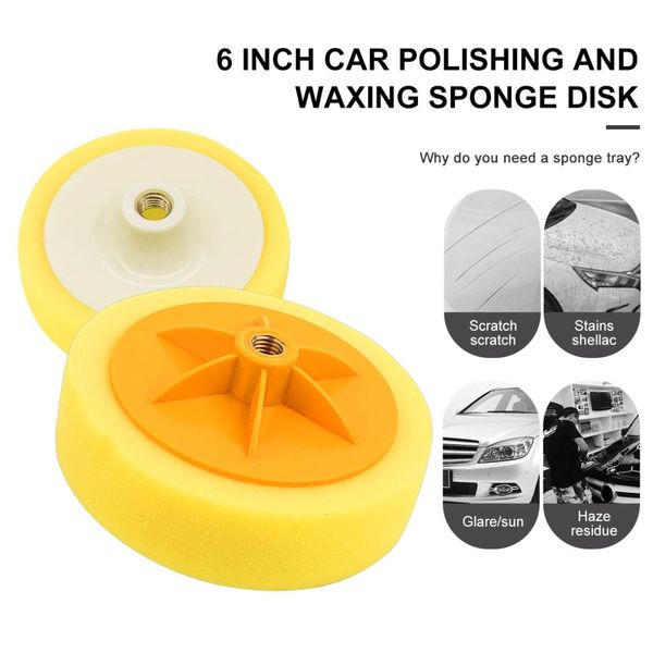 

screw sponge disc 150 mm auto car polishing buffing polishing pad sponge wheel waxing orange aperture 14mm/16mm