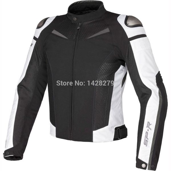 

winter men's super speed tex textile racing riding jacket with winter cotton lining and 5 protectors