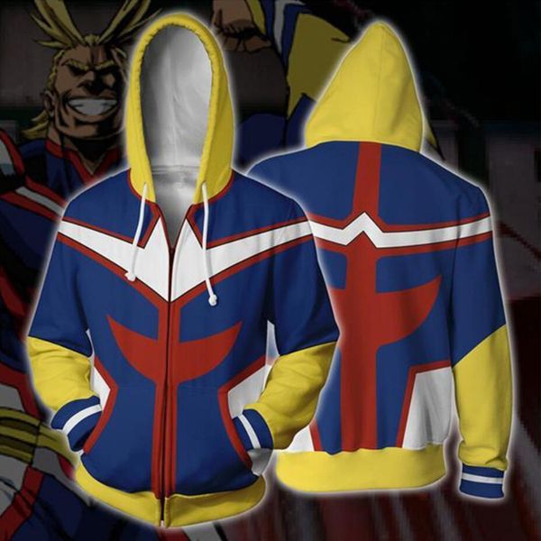 

мой герой academia boku нет героя academia косплей костюмы все might толстовка мода zipper hoodie halloween платья куртки пальто, Black;red