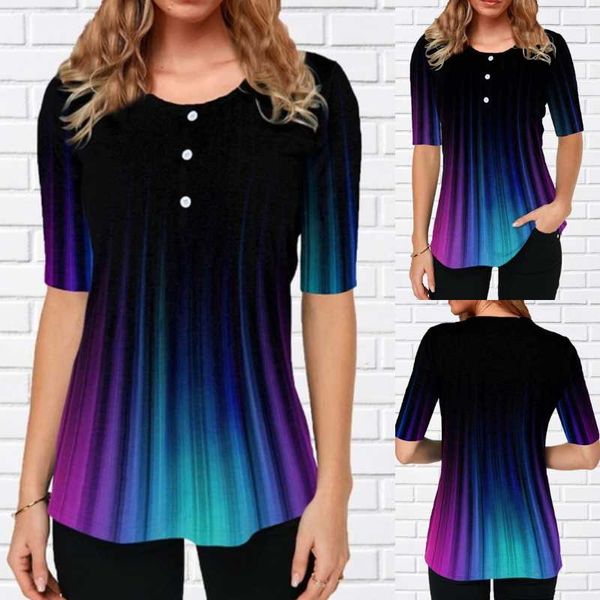 

2020 women's short-sleeved t-shirt creative printing symphony five-point sleeves comfortable and breathable round neck t-shirt, White