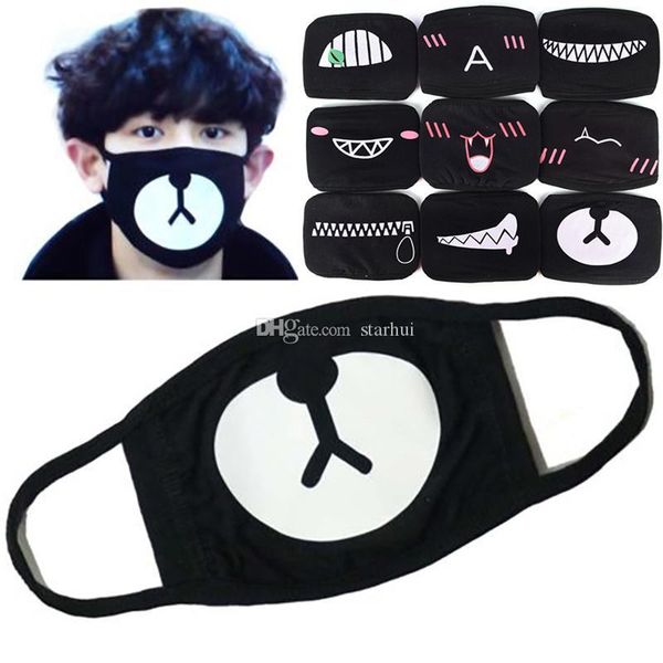 

black bear mouth face mask anti-dust panda cotton funny pattern masquerade cosplay costume party mask xmas halloween wx9-937