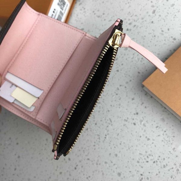 

leather multicolor coin purse short wallet card holder women man classic zipper pocket m41938 designer wallets, Red;black