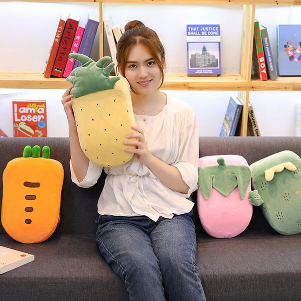 

coussin carrot memory cotton nap pillow 4 style seat/back cushion fruit vegetable cartoon decoration super soft stretch velvet