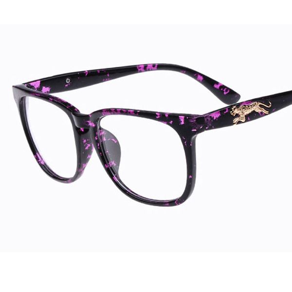 

leopard big full frame eyeglasses frames men women good guality optical plain mirror eyewear frame custom prescription glasses, Silver