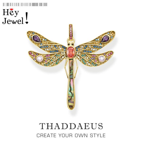 

pendant golden dragonfly,2020 spring brand jewelry bohemia playful 925 sterling silver be colourful happy gift for ts women