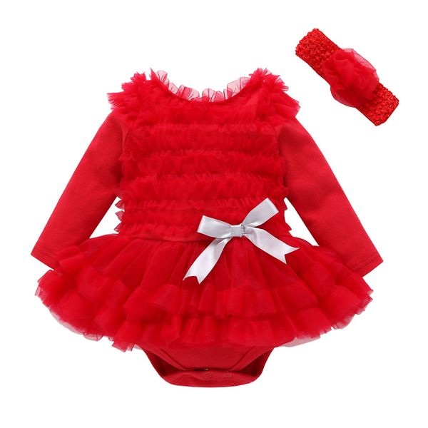 

autumn baby infant long sleeve cute dress, Red;yellow