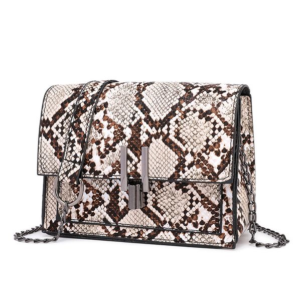 

small snake print shoulder bag flap messenger handbags for women leather chain crossbody bags bolsas feminina sac a main #yj